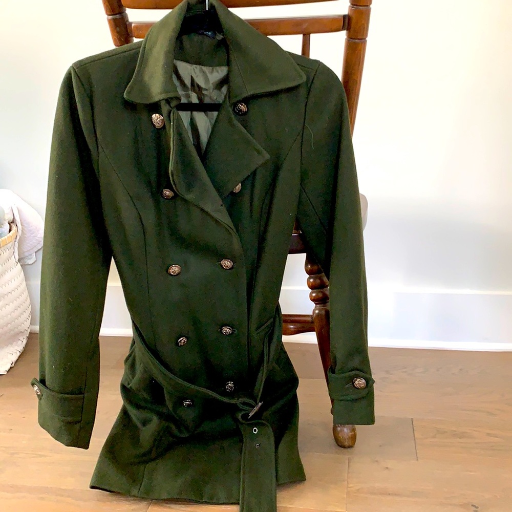 Green trench coat